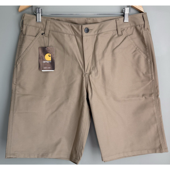 Carhartt Size 12 Rugged Professional Original Fit Shorts Dark Khaki Workwear - Picture 1 of 12